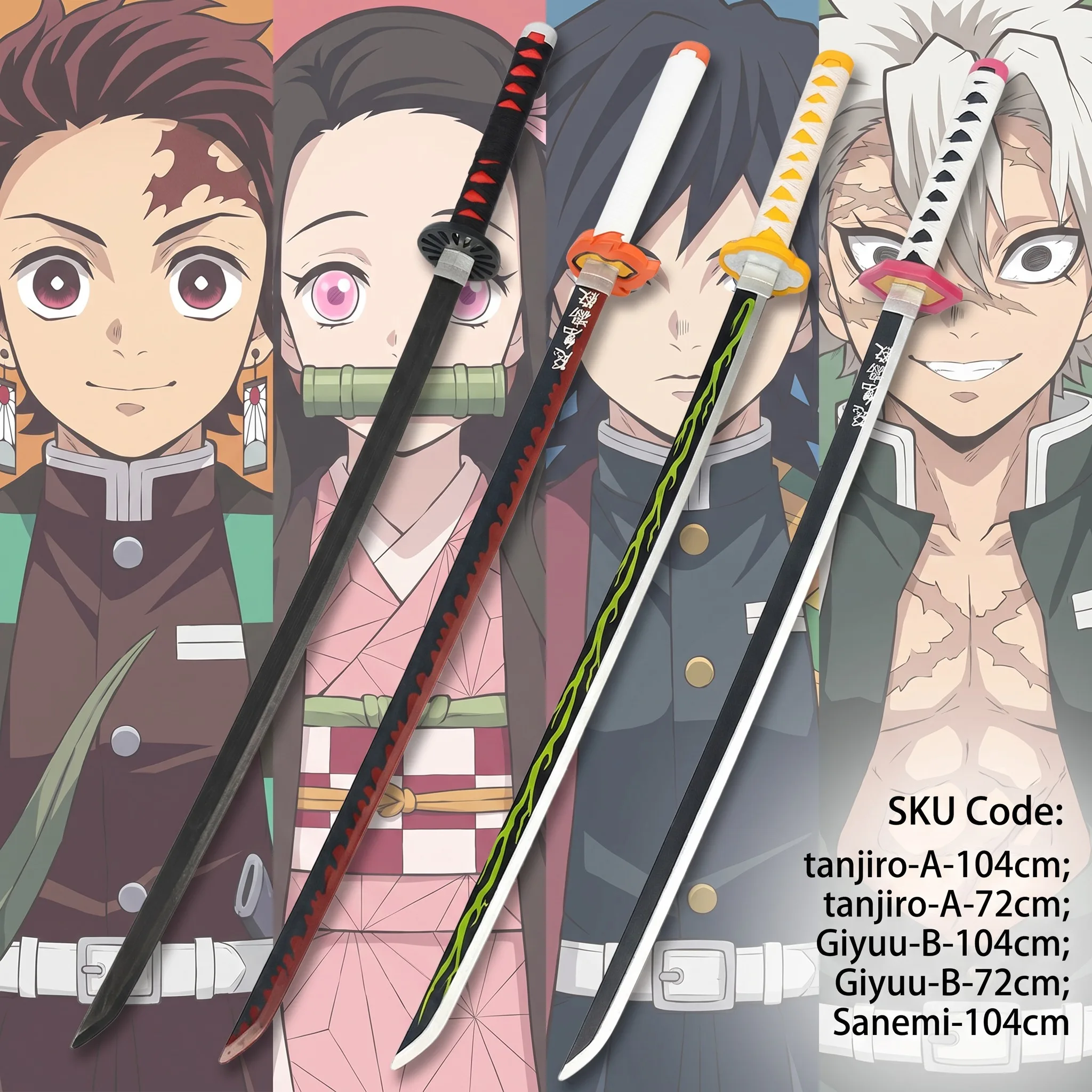 Katana Demon Slayer 72-104cm T - Cosplay Prop Dagger recensione e prezzo